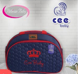 شنتة بيبي جلد بطبعة تاج