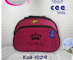 شنتة بيبي جلد بطبعة تاج