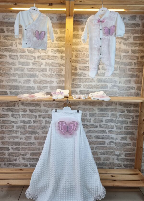 طقم مستشفى مخمل فراشة 10قطع