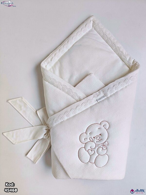 قنداق بيبي قطن مع ربطة