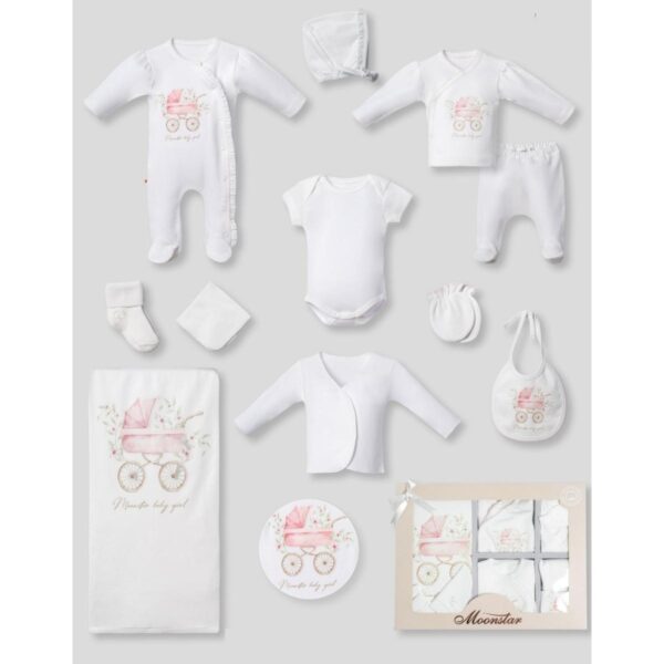 طقم مستشفى بناتي قطن 11 قطعة برسومات بناتية