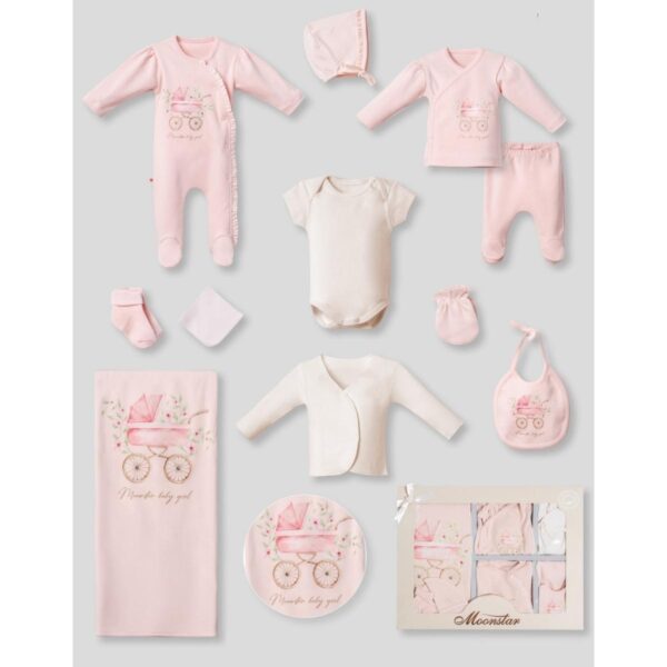 طقم مستشفى بناتي قطن 11 قطعة برسومات بناتية