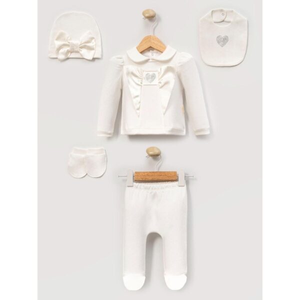 طقم بناتي ببيونة ساتان