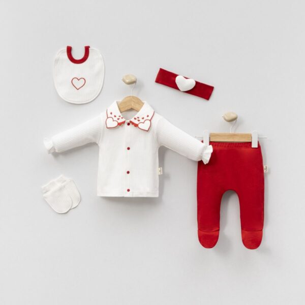 طقم بناتي 5 قطع قلب