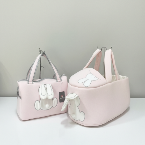 حمالة بيبي مع شنتة برسم ارنوب