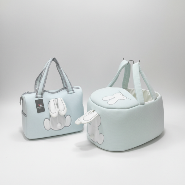 حمالة بيبي مع شنتة برسم ارنوب