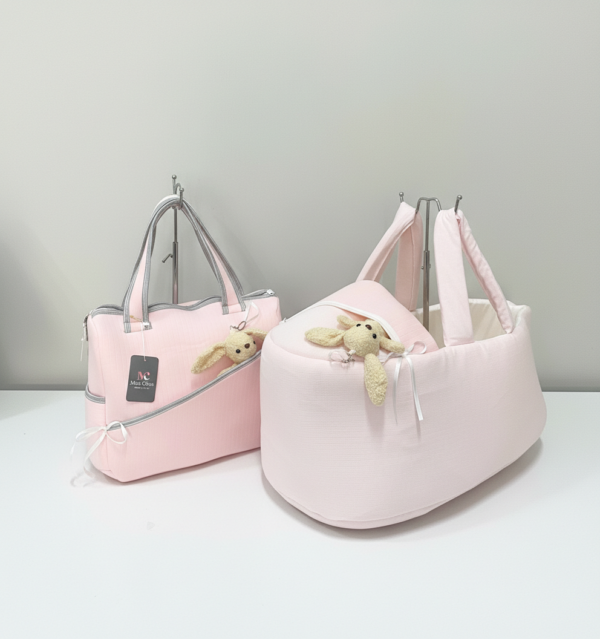 حمالة بيبي مع شنتة مع لعبة دبدوب