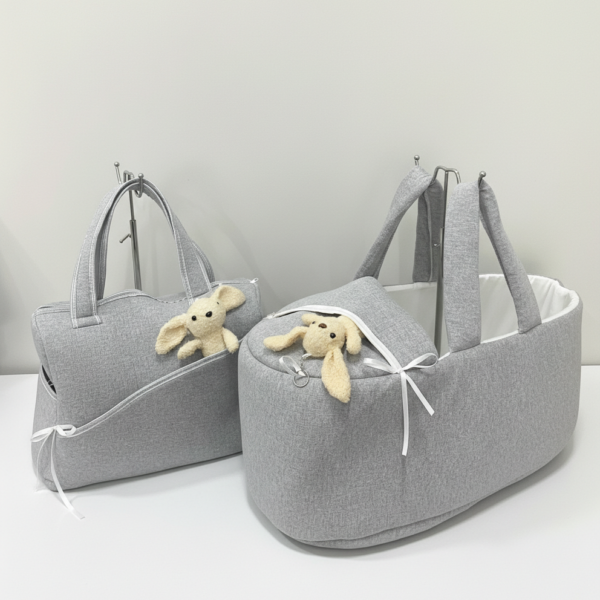 حمالة بيبي مع شنتة مع لعبة دبدوب